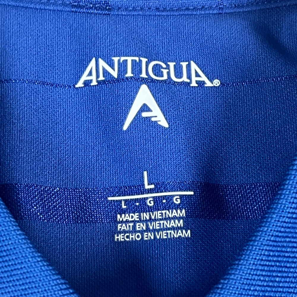 Philadelphia 76ers Antigua Polo Mens L Royal Blue Tonal Stripe NBA Performance - Picture 4 of 10